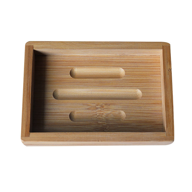 Caja de jabón de bambú grasa Hogar Japonés jabón rack placa caja drenaje rack bambú jabón caja de baño suministros al por mayor