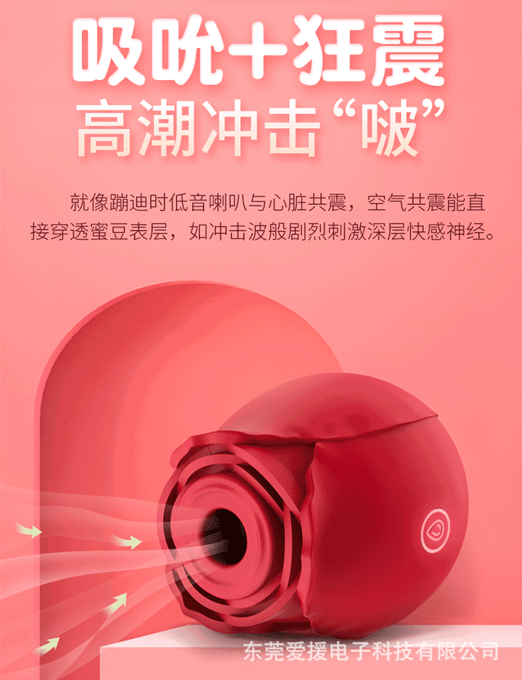 Rose Wearable Egg Vibrator with Remote Control Suction and Vibration — detail image 5