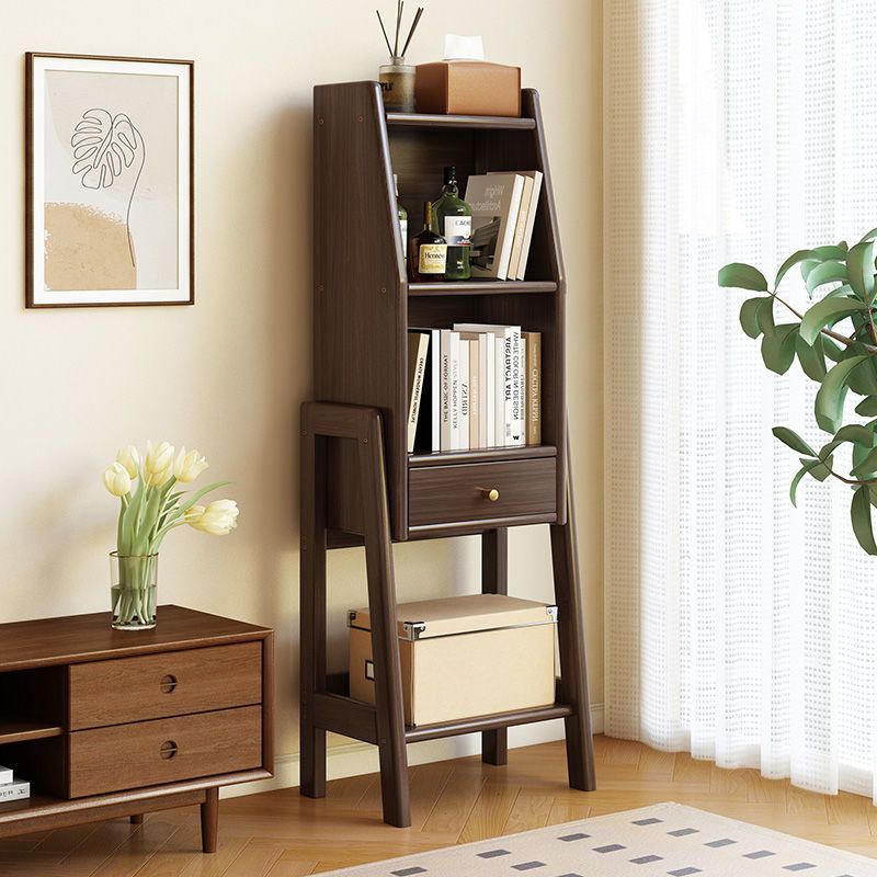 Household Small Bookshelf Storage Rack Floor-Standing Bookcase Simple Living Room Wall Storage Cabinet Tv Side Cabinet Multi-Layer Display Cabinet