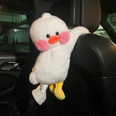 cartoon tissue box, seat back | Car tissue box/set - no-headband-cute-duck