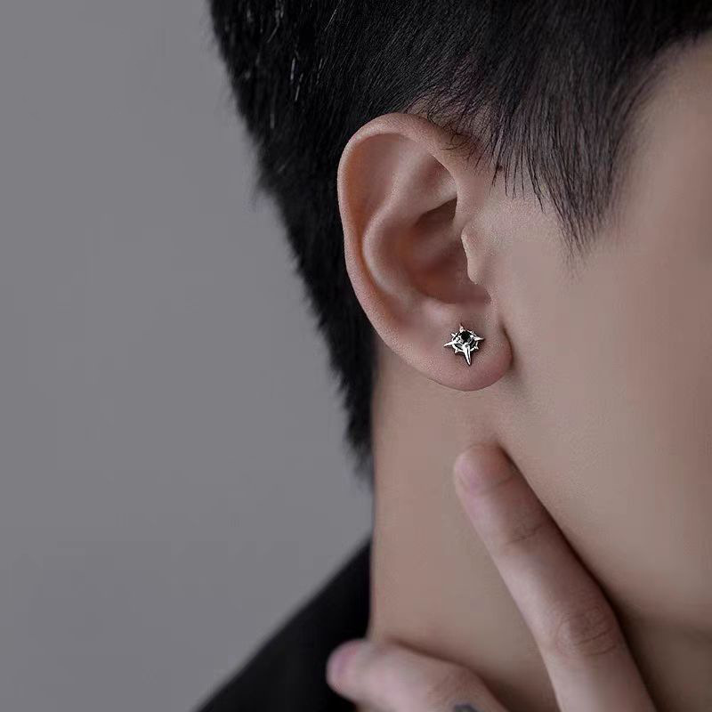 Inlay Design 1 Pair Simple Style Classic Style Solid Color Inlay Titanium Steel Rhinestones Ear Studs