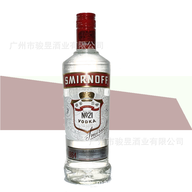 洋酒印度尼西亚斯米诺红牌伏特加皇冠伏特加酒鸡尾酒基酒新旧随机