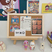 简约ins风软木板桌面木质留言板照片墙装饰背景板免孔装饰墙批发