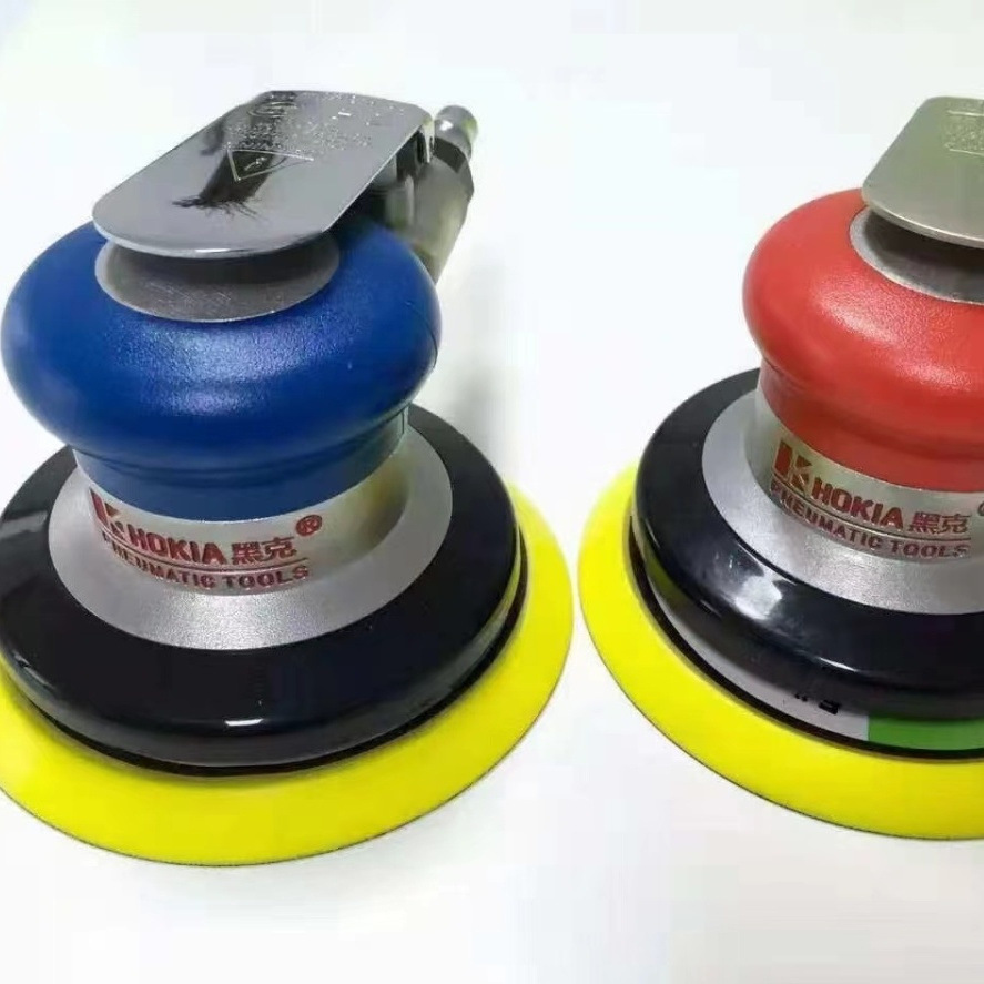 HOKIA黑克5寸气动打磨机汽车抛光打蜡木工专业干磨机金属喷垒德株