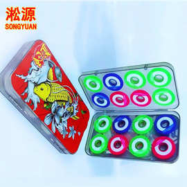 彩色硅胶主线轴盒装翻版16轴线盒硅胶护线轴厂家批发渔具配件鱼线