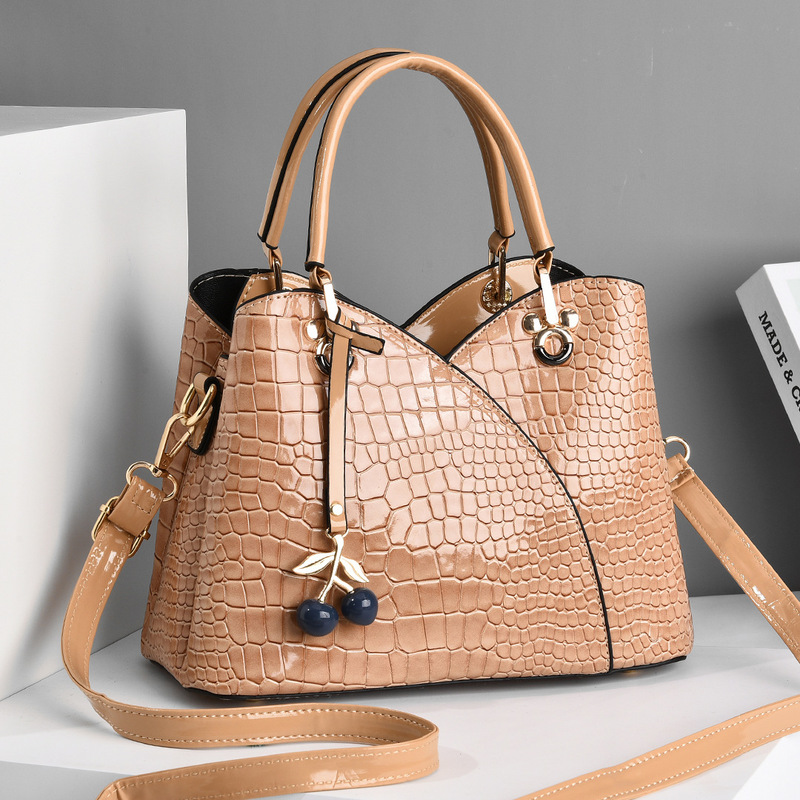 Ladies bag new fashion handbag women's fashion crocodile pattern simple casual shoulder diagonal bag a generation of hair