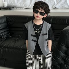Children's unisex jacket 2023 Spring Summer New fashion style casual Chinese element child vest top