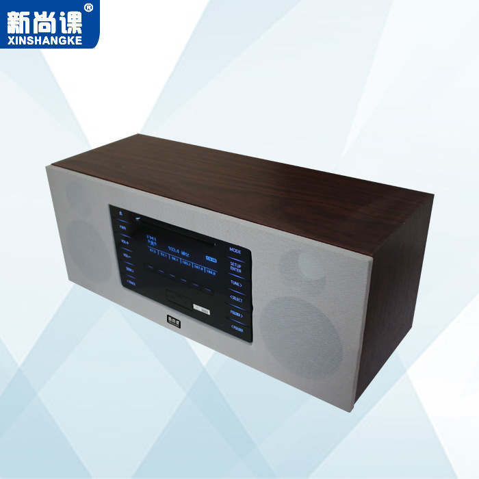 복고풍 학년 CD 플레이어 올인원 CD 플레이어 자동차 오디오 홈 블루투스 스피커