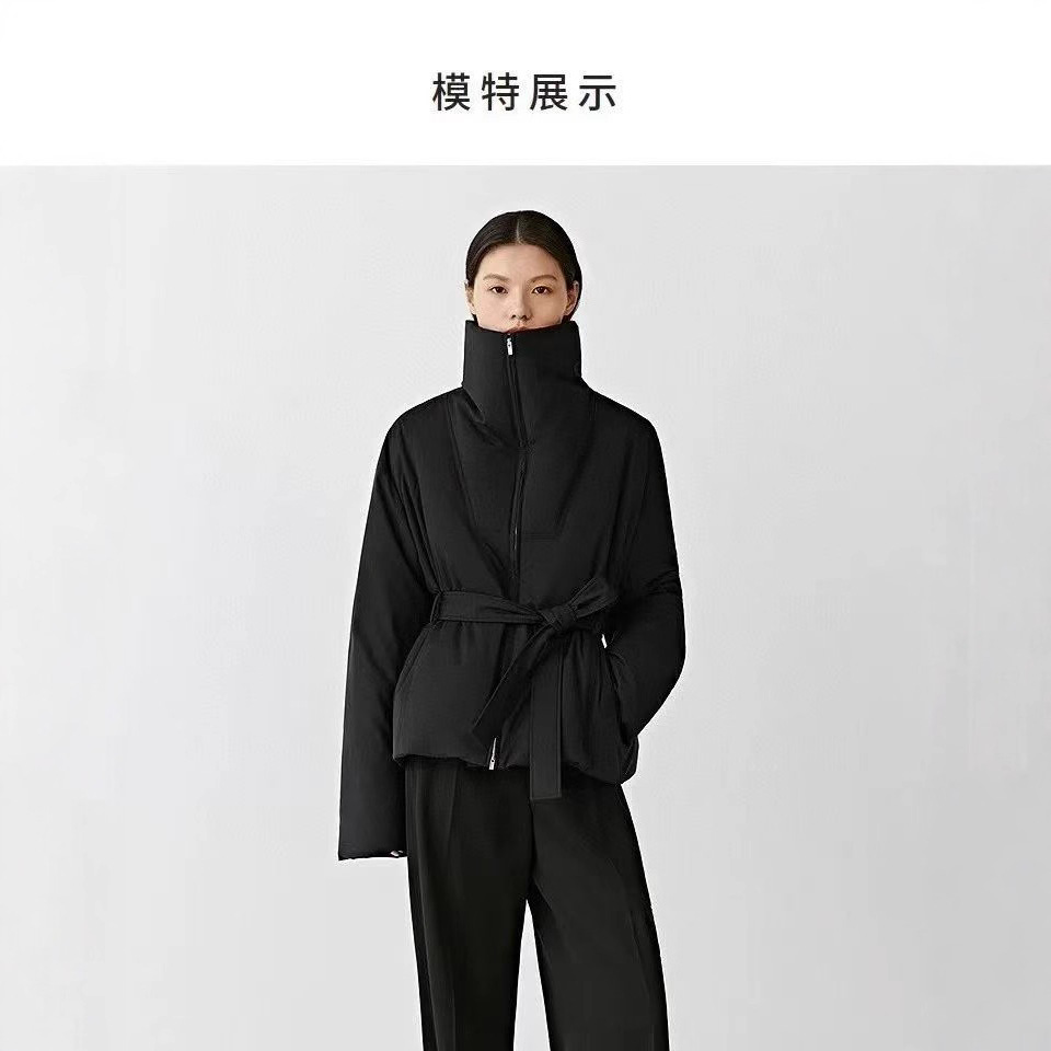 [Hug down Jacket] Xiaohe Women's 2025 Winter New Silk Wool Plain down Jacket