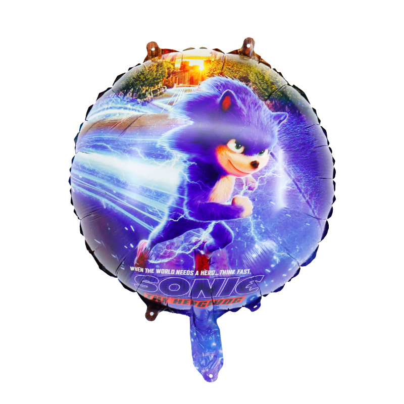 Erizo Sony K globo de aluminio sonido niño dibujos animados fiesta de cumpleaños diseño globo niños