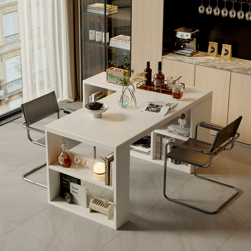 Mesa de mesa de mesa de mesa de isla integrada 2025 nuevo escritorio retráctil para el hogar Zhongdao mesa de bar giratoria italiana de alta gama