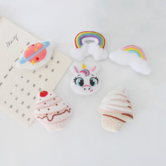 Cartoon Plush Large Rainbow Pin Cute Unicorn Brooch Ice Cream Bag Accessory Clothing Shoes Socks Supplementary Materials