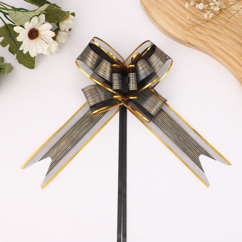 Transfronterizo 50 gran borde dorado patrón de corteza hilo de nieve arco flor tirada a mano regalo de Navidad flor cesta de frutas embalaje flor dibujo