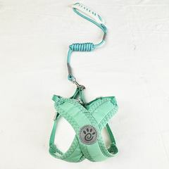 Pet X-type Chest and Back Harness Leash Dog Collar Harness Adjustable Size Breathable Dog Leash