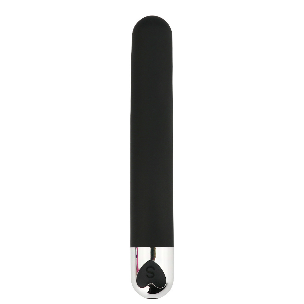 Rechargeable Long Bullet Vibrator with ABS and Silicone Body, Rose Red — detail image 4