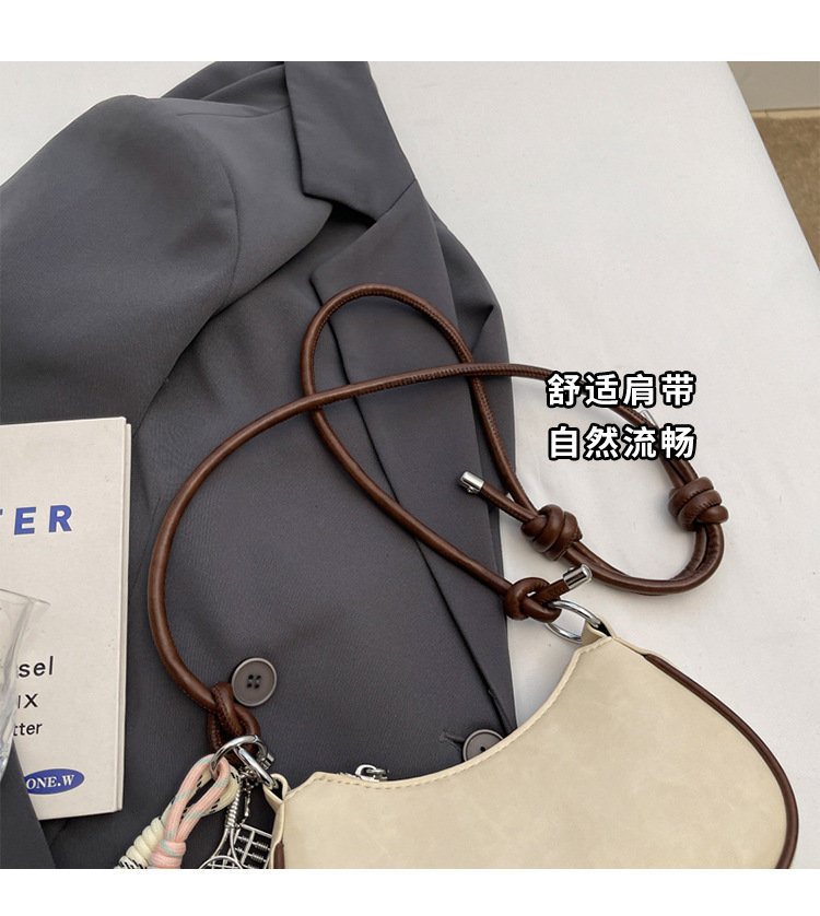 French niche quality handbag, women's bag, Spring 2025 new underarm bag, simple and versatile commuter crossbody bag Specification drawing