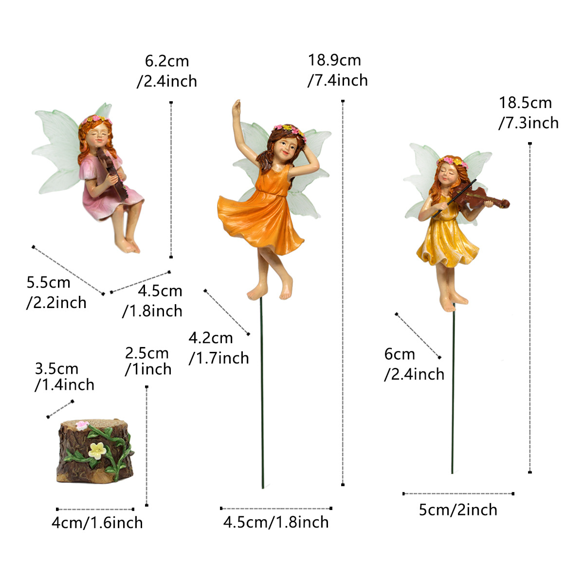 Outdoor Garden Flower Fairy Plug-in Resin Decoration Outdoor Yard Villa Homestay Courtyard Balcony Layout Flower Fairy