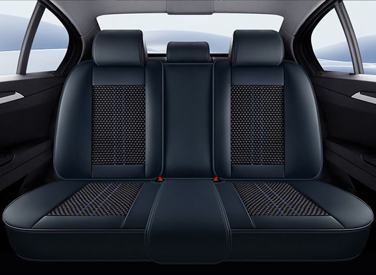 2025 Manufacturer Wholesale New Nappa Leather Diamond Seat Cover Ice Silk Four-Season Universal Car Five-Seater Cushion Seat Cover