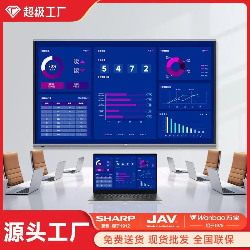 JAV智能会议平板一体机电视电脑触碰一体机多功能远程视频会议机