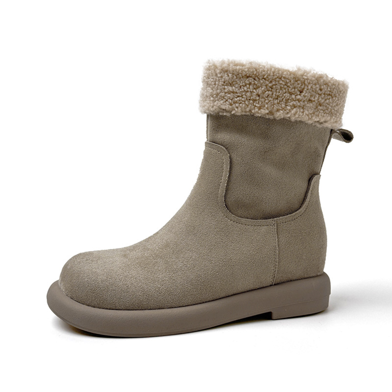 Botas de Nieve con Plataforma y Cremallera para Mujer de 6 cm, Microfibra y Caucho, Térmico, para Invierno