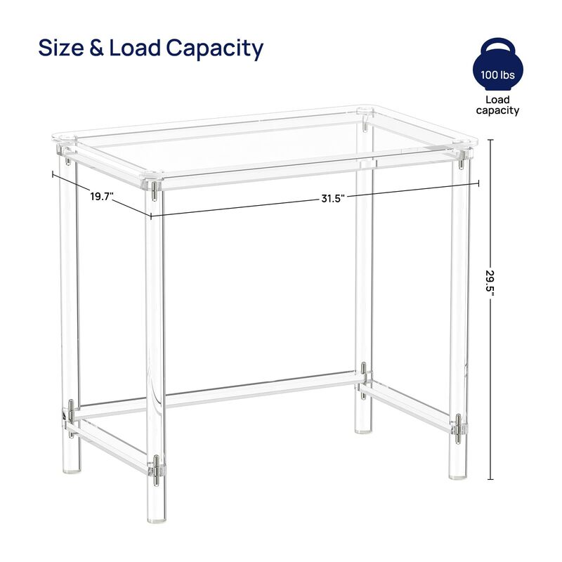 Cross-Border Popular Acrylic Assembled Desk Transparent Dressing Table Modern Simple Office Desk