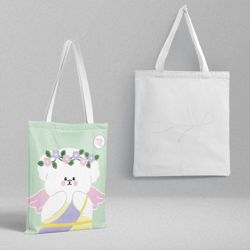 Virgo Canvas Bag 36X39Cm Pp Bag Packaging Constellation Peripheral School Bag Handbag Shoulder Bag Shopping Bag