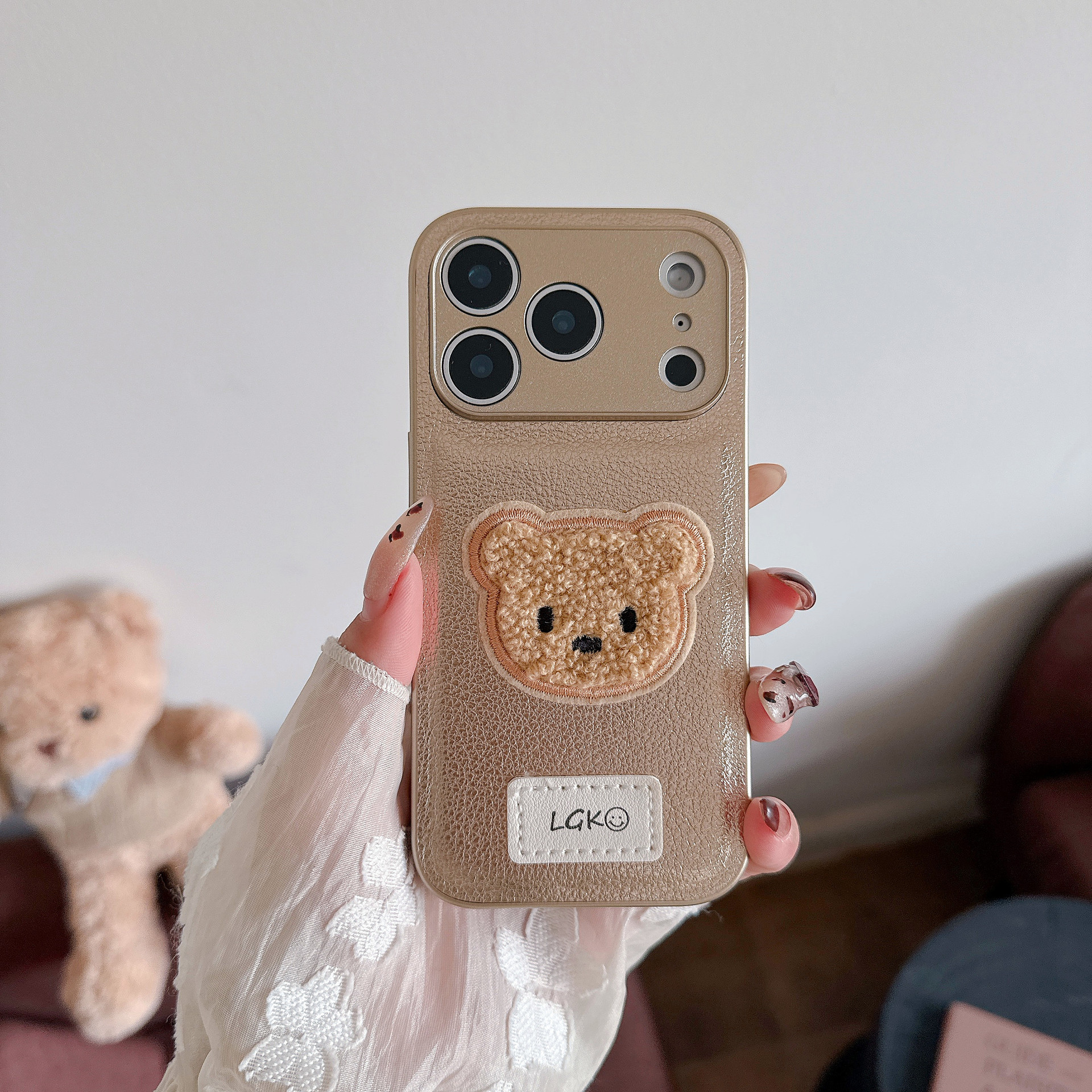 Nuevo iPhone17ProMax caso de teléfono celular, accesorios de piel de oso, caso de protección contra caídas, Apple 17 al por mayor image 8