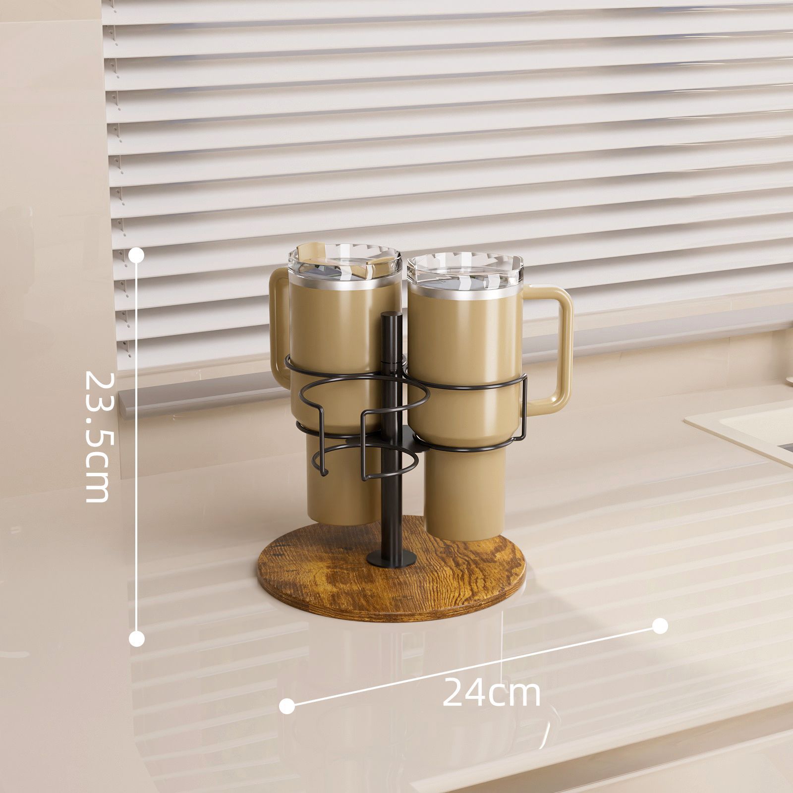 블랙우드 판자 회전 3컵 모델 [TY-BJ-04-B]