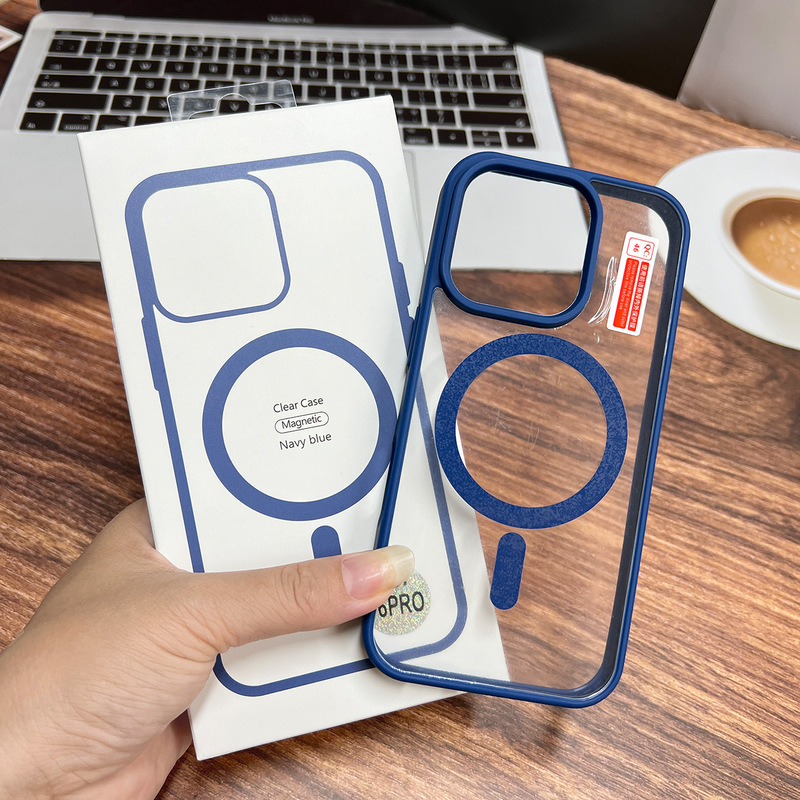 肤感磁吸壳适用iPhone17手机壳亚克力iphone16防摔15硬壳软边批发|undefined