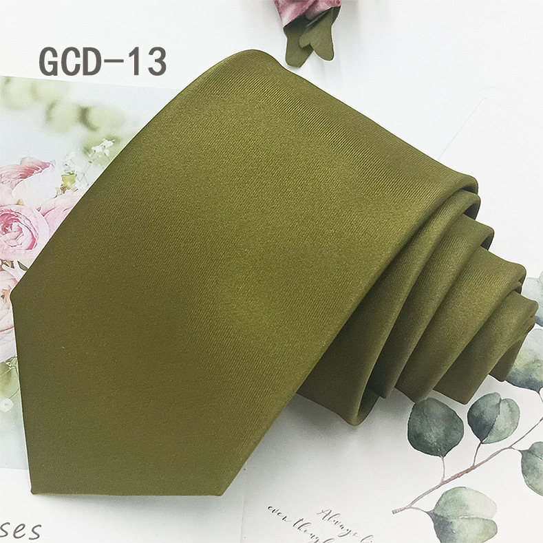 Corbata de poliéster teñido en hilo de alta densidad, color puro, estilo formal, informal de negocios, negra, atada a mano, estilo 8 cm, lista para usar del fabricante