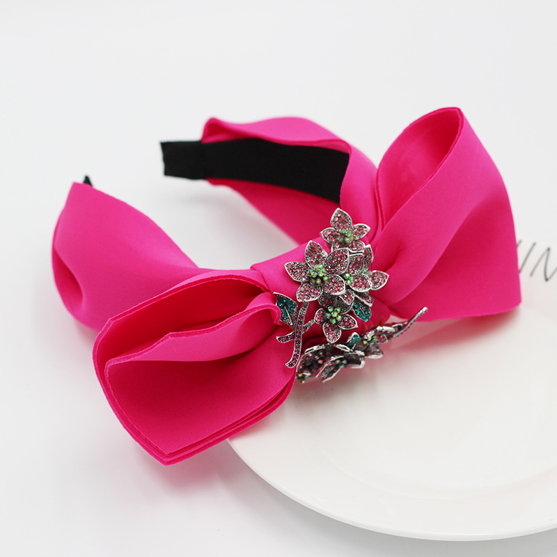 Fashion Bowknot Diamond Flower Sponge Fabric Headband display picture 7