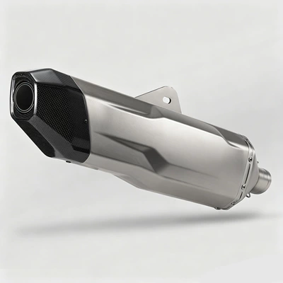 Motorcycle modified exhaust pipe Motorcycle exhaust pipe - special-shaped-four-corner-titanium-body-carbon-head-laser