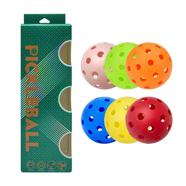 New Pickleball Boxed 40-Hole Training Pickleball 3-Pack Exclusively for Cross-Border Supply