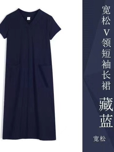 2025 pure color medium and long women's summer short-sleeved collar loose large size dress twisted silk linen pockets high waist dress for women