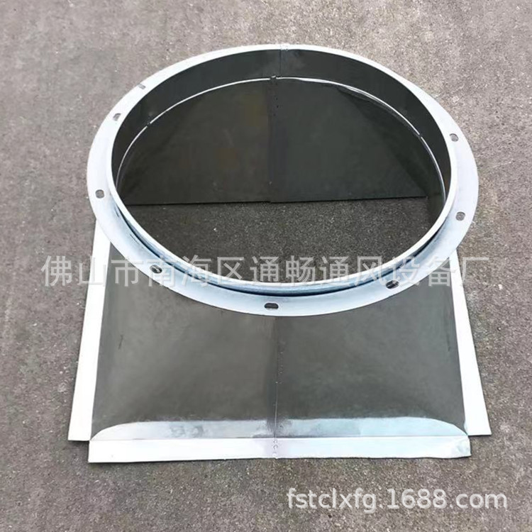 圆形白铁皮排烟通风管道 不锈钢螺旋风管连接件天圆地方风管接头