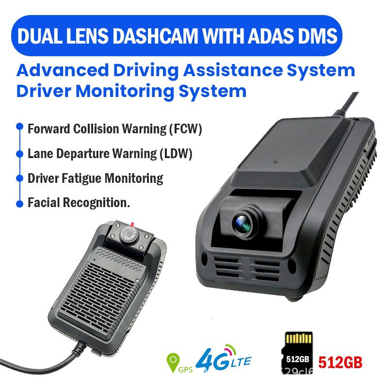 Hệ thống lái xe phụ trợ an toàn thông minh ADAS + DMS mới ghi âm kép tiện lợi đầu ghi lái xe tích hợp