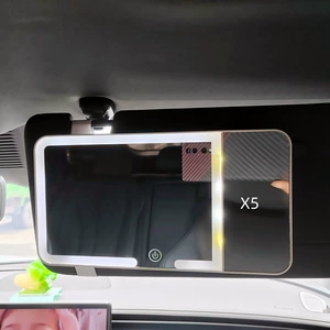 Avtomobil Makiyaj Güzgüsü, 5X Böyüdücü, HD, LED İşıqlı, Üç Rəngli Tənzimlənən