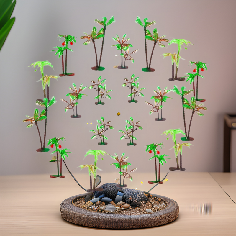 Fake water grass small tree plastic plant fish tank bonsai static model ornaments multi-style