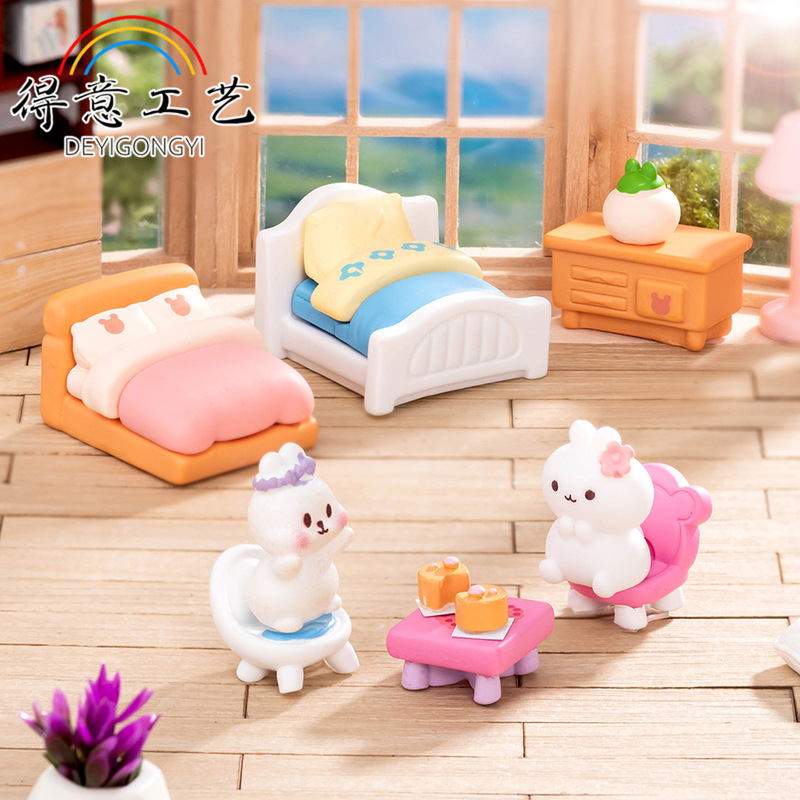 マイクロランドスケープクリエイティブかわいいかわいい小さな家具 diy ベビーハウスリビングルーム寝室の装飾アクセサリーデスクトップ小さな装飾品|undefined