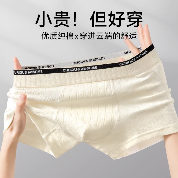 Men's Underwear Cotton Antibacterial Shorts New Boys Loose Head Trousers Simple Youth Sports Class A Cotton