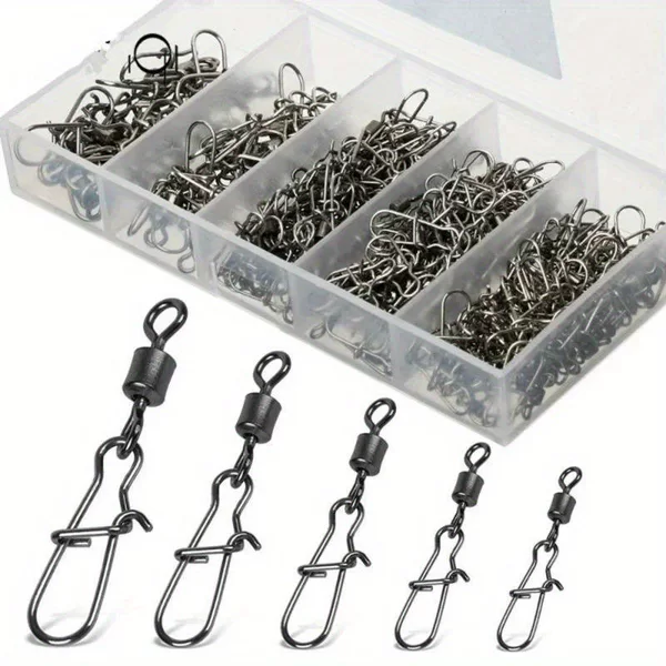 Enhanced American Figure Eight Swivel Road Asian Pin suit Fast Rotating Opening 8-Ring Connector Fishing Gear