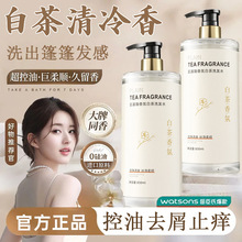 白茶胖东来洗发水去屑止痒控油沐浴露香水型持久留香洗头膏正品