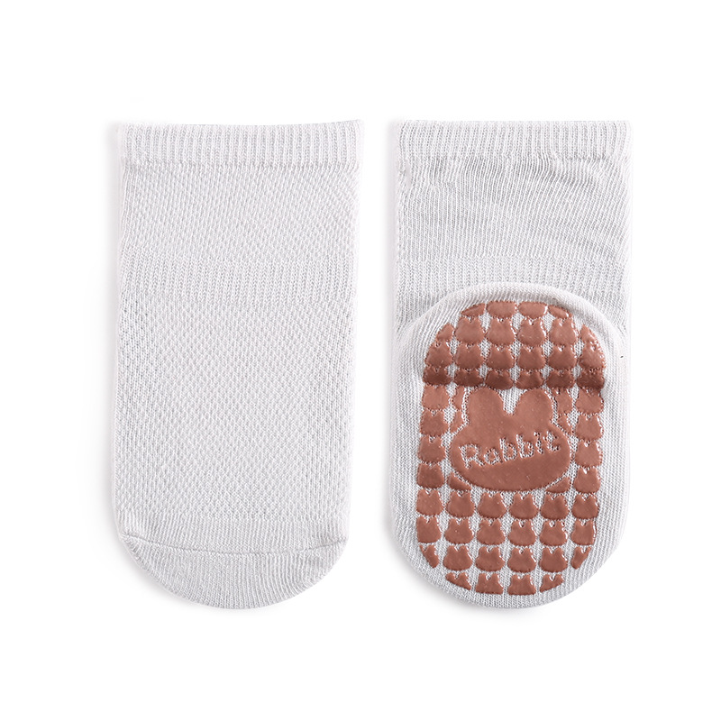 Calcetines de bebé para niños primavera nuevos calcetines de piso antideslizantes de silicona para bebés recién nacidos calcetines de algodón para niños de media pantorrilla