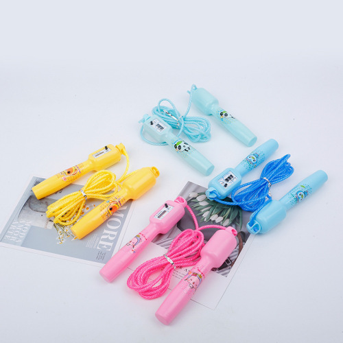 Cartoon counting children's skipping rope 6135 factory direct supply street stall best-selling length adjustable primary and secondary school kindergarten skipping rope