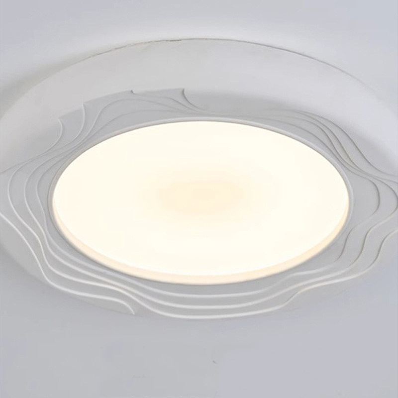Bedroom ceiling light, French plaster retro wabi-sabi style creative pattern, warm and romantic study master bedroom light