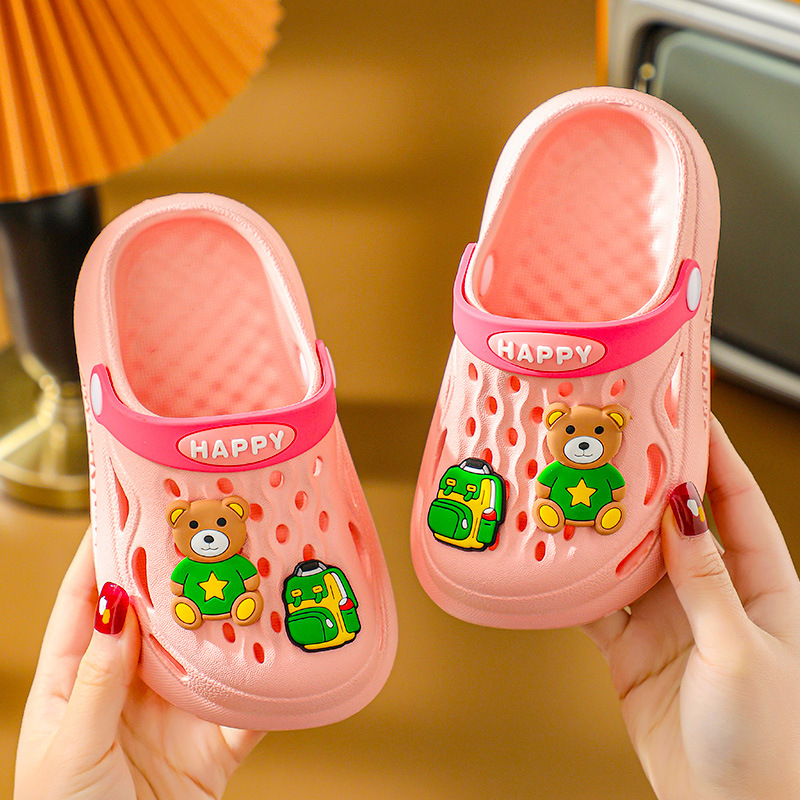 [Beneficios DE LA PÉRDIDA] EVA zapatillas para niños zapatos de playa para niñas de verano Zapatos de agujero para niños pequeños de fondo suave