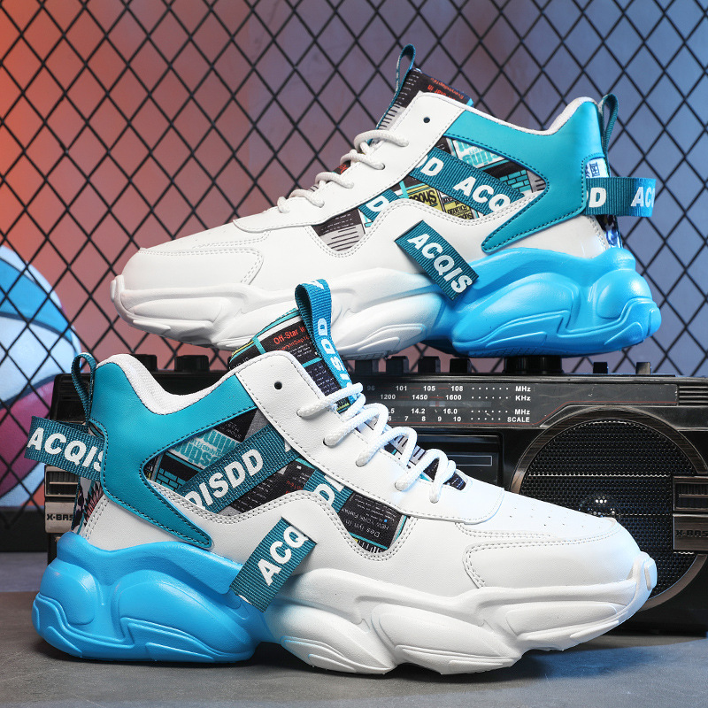 Men's Shoes 2026 New Autumn and Winter Youth Sports Casual High-Top Thick-Soled Height-Increasing Practical Basketball Dad Sneakers Men's Shoes 2026 New Autumn and Winter Youth Sports Casual High-Top Thick-Soled Height-Increasing Practical Basketball Dad Sneakers