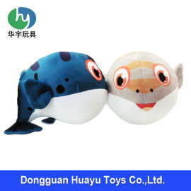 按图打样河豚公仔毛绒玩具工厂定制 水族馆纪念品记忆棉毛绒抱枕