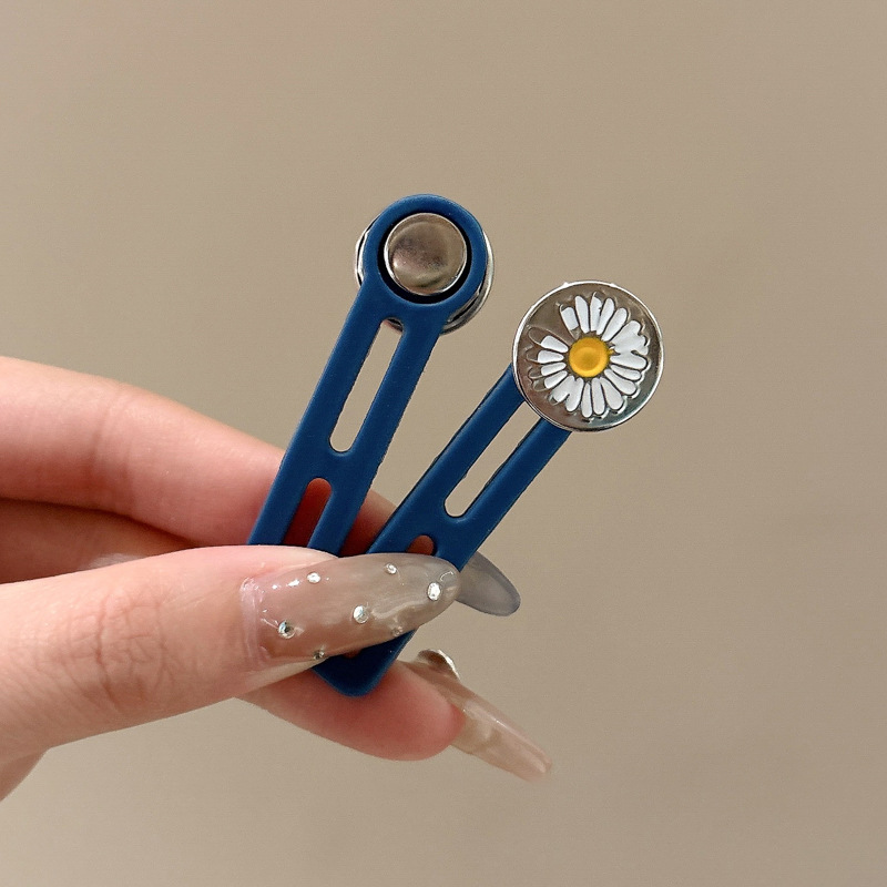 2024 nuevo estilo de lujo ligero de alto nivel Jeans clip de cabello nicho clip de cabello de oro clip de cabello de temperamento frange clip