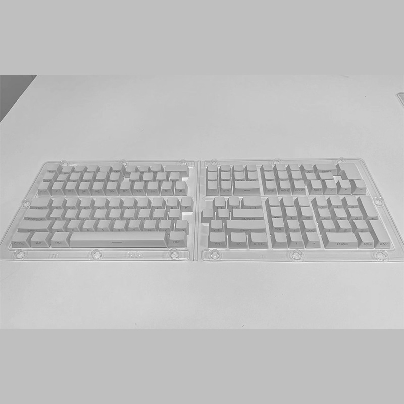 [Talla lateral 131 clave pequeño conjunto completo transparente] Tormenta roja carácter lateral de dos colores transparente teclado mecánico de dos colores keycap